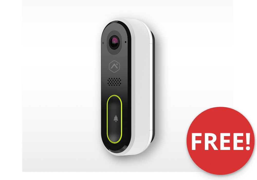 Video Doorbell with the sticker "Free!"