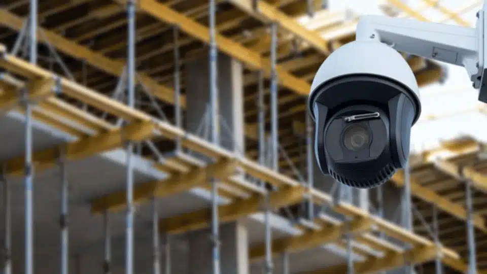 security camera on construction site
